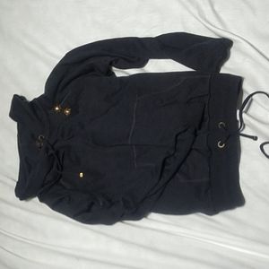 Louis Vuitton grey cashmere and silk blend hooded sweater